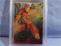 1995 Marvel Metal Blaster Card #7 Iron Man - Grade