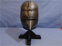 Decorative Metal Knight Helmet With Stand