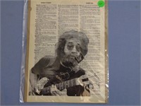 Jerry Garcia Photo Print On Dictionary Page