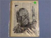 Star Wars Boba Fett Print On Dictionary Page