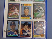 Lot Of 9 1980s Nolan Ryan Baseball Cards