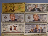 15 Pc Novelty Currency Lot - Donald Trump & Gold $
