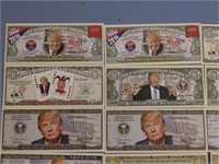 15 Pc Novelty Currency Lot - Donald Trump & Gold $