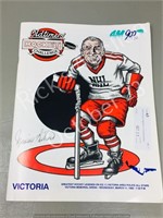 1992 hockey legends vs Victoria police program -