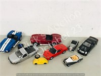collection of 7 various cast & plastic cars