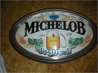 Oval Michelobe Advertising Sign