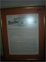 Washington Insurance Mutual Fire Co Certificate