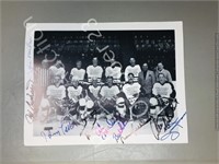 1992 hockey legends photo autographed by 9