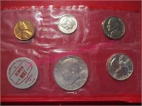 1964-D us mint set (3 coins are 90% silver) uncirc