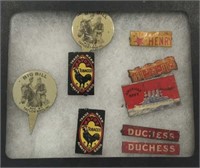 9 tobacco metal tag collection