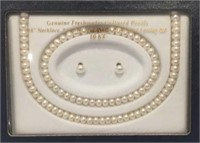 Genuine freshwater cultured pearl set
