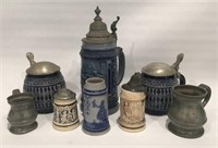 Lot of steins and mugs