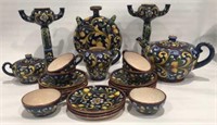 Hand painted dish set from Catania
