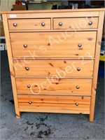 6 drawer modern pine dresser