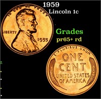 1959 Lincoln Cent 1c Grades Gem++ Proof Red