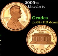 2005-s Lincoln Cent 1c Grades Gem++ Proof Red Deep