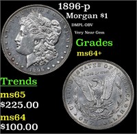 1896-p Morgan Dollar $1 Grades Choice+ Unc