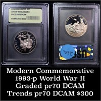 1991-1995-w WWII . . Modern Commem Half Dollar 50c