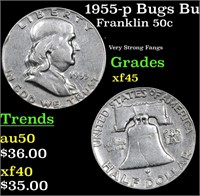 1955-p Bugs Bunny Franklin Half Dollar 50c Grades