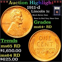 ***Auction Highlight*** 1911-d Lincoln Cent 1c Gra