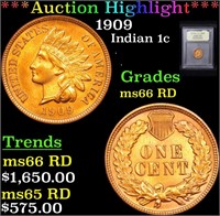 ***Auction Highlight*** 1909 Indian Cent 1c Graded