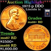 ***Auction Highlight*** 1972-p DDO Lincoln Cent 1c