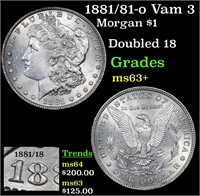 1881/81-o Vam 3 Morgan Dollar $1 Grades Select+ Un