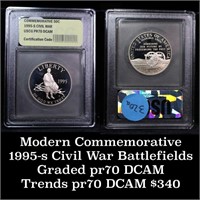 1995-w Civil War . . Modern Commem Dollar 1 Grades