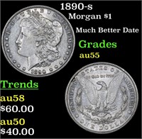 1890-s Morgan Dollar $1 Grades Choice AU