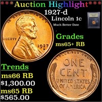 ***Auction Highlight*** 1927-d Lincoln Cent 1c Gra