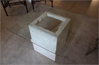 DR - Plaster and Glass Coffee Table