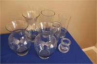 DR - Glass Flower Vase Lot 7pc
