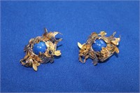 Jewlery - 14k Gold Earrings with Lapis Lazuli