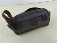 Denim and Leather Men's Toiletry Bag