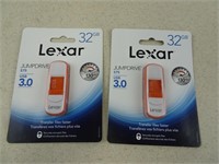 Pack of 2 Lexar 32gb USB Thumb Drive