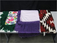 Native Style Rugs & Table Cloths w/ Edge Tassels