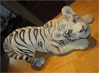 24" Living Stone White Tiger Statue