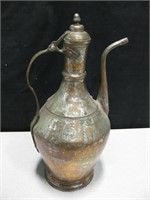 17.5" Tall Lidded Copper Vase/Pitcher