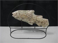 Ceramic Fish w/ Wire Display Table Decor