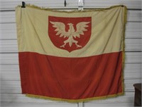 Early 20th Century Heraldic Eagle Polish Flag