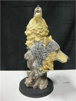 10" Tall Resin Wolf Figurine