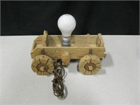 11" X 8" Wood/Cactus Wagon Lamp-Works