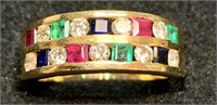 Lady's 14 Karat Precious Stone Ring