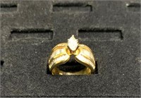 Lady's 14 Karat Yellow Gold Diamond Ring
