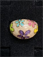 Gold Colored and Bright Enamel Ring