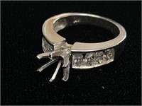 White Gold 5 Prong Engagement Ring Setting
