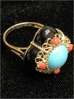 Unique Gold and Stone Ring