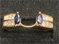 Diamond, Sapphire, Gold Ring