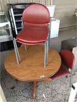 Round Table (Formica Top) & 4 Chairs