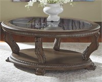 Charmond Oval Cocktail Table, Brown